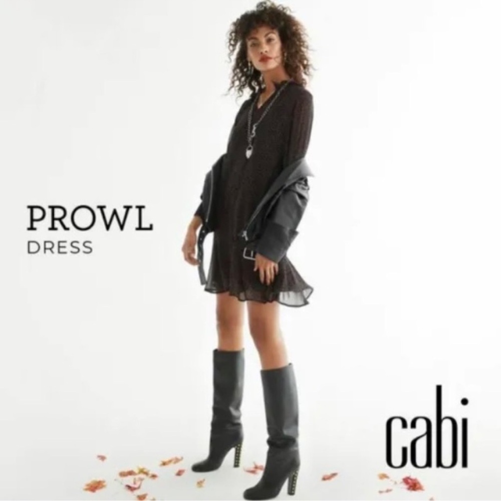 CAbi Long Sleeve Black Dress